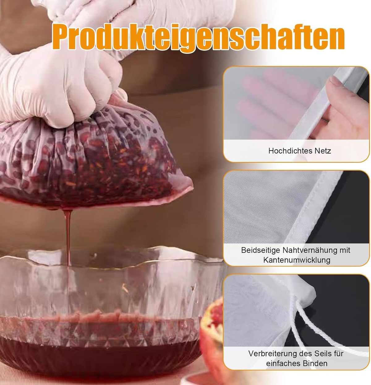 Food-Grade Reusable Liquid Filter Bag